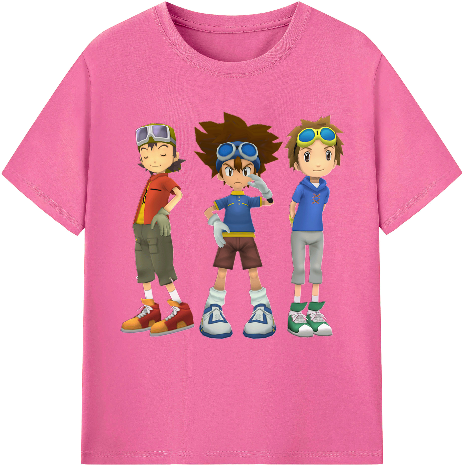 （画像用） Digimon デジタルモンスター/デジモン レディースカジュアルプリントTシャツ（綿100％）